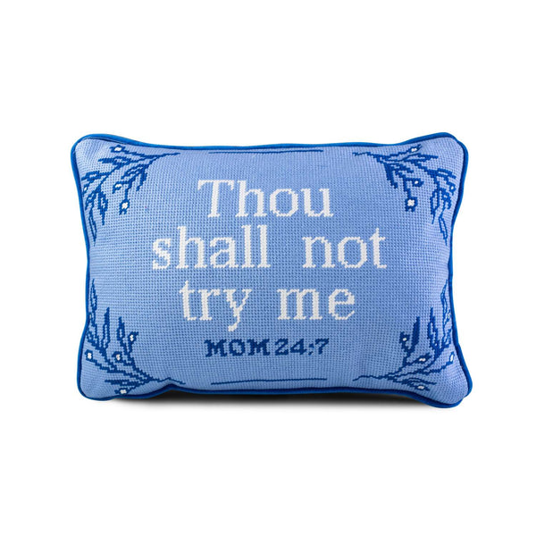 Furbish Try Me Needlepoint Pillow