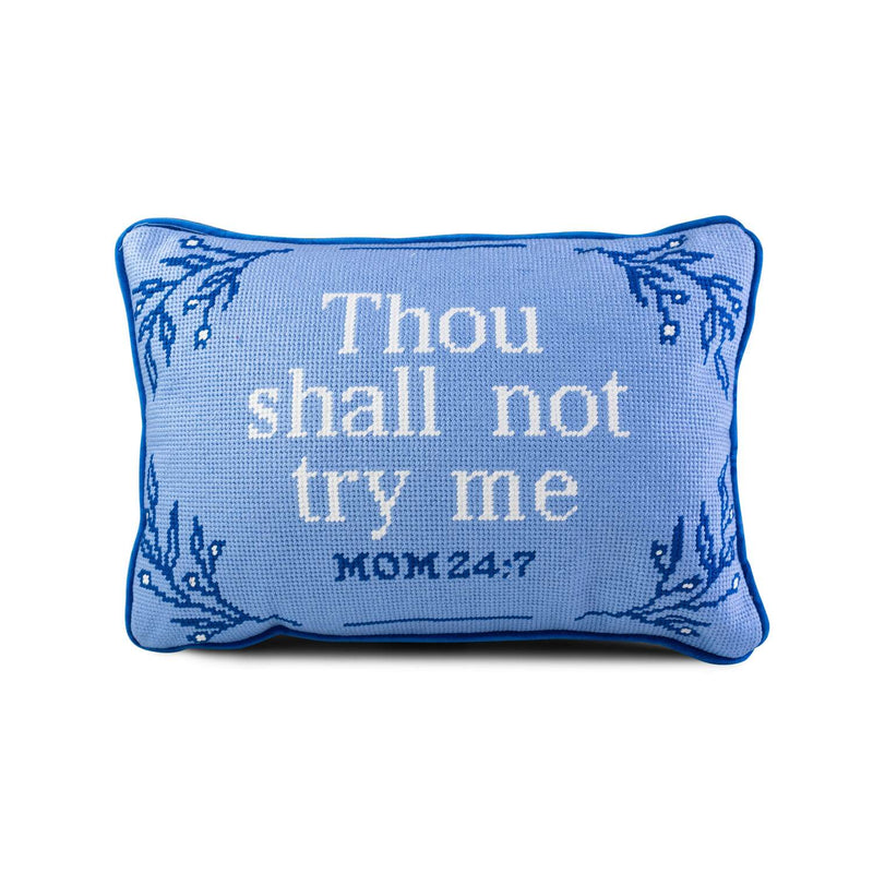 Furbish Try Me Needlepoint Pillow