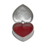 Match | Lidded Heart Box with Red Leather Insert