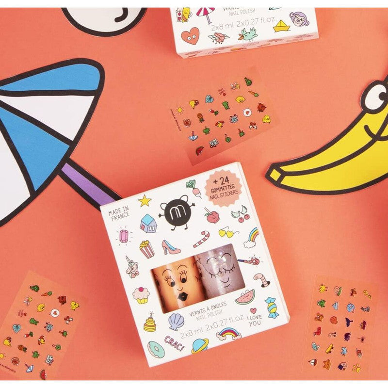 Nailmatic Water Based Nail Polish and Sticker Set for Kids