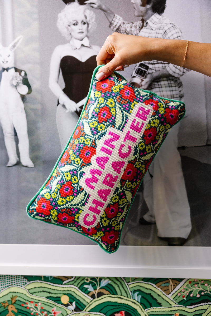 Furbish Needlepoint Pillow | 9"x15"