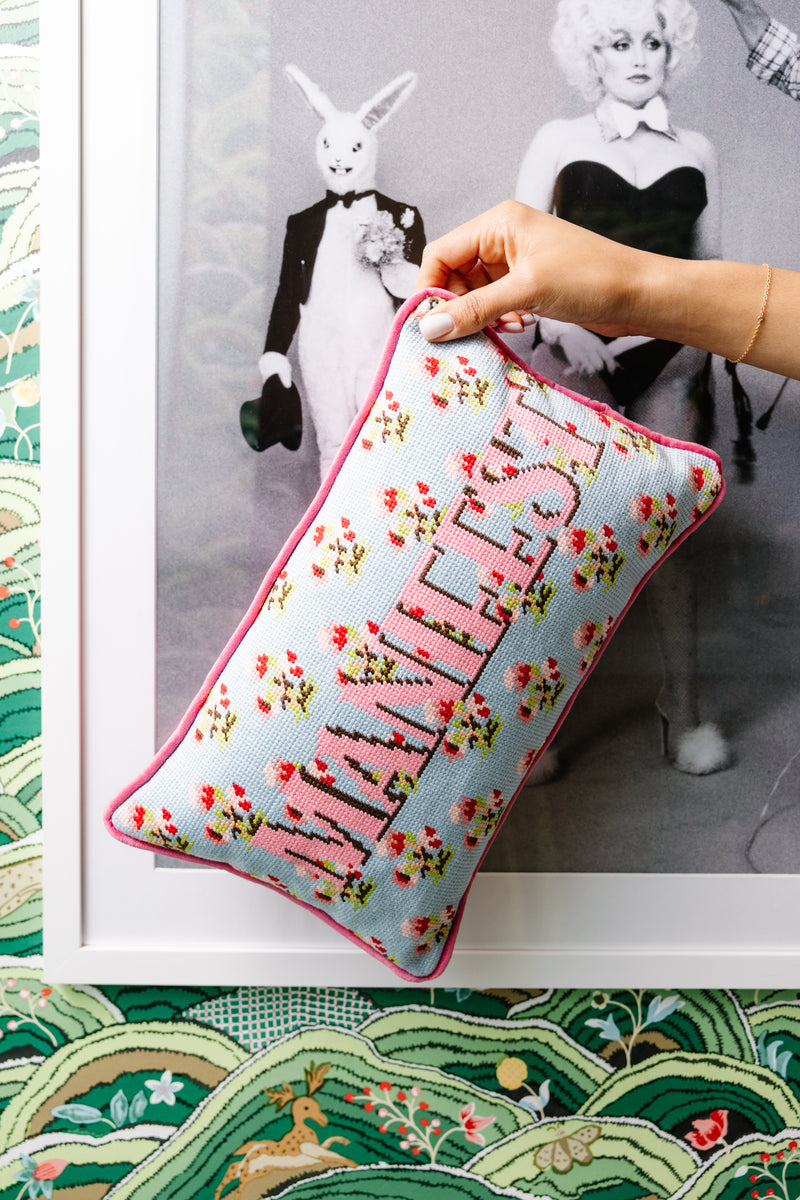 Furbish Needlepoint Pillow | 9"x15"