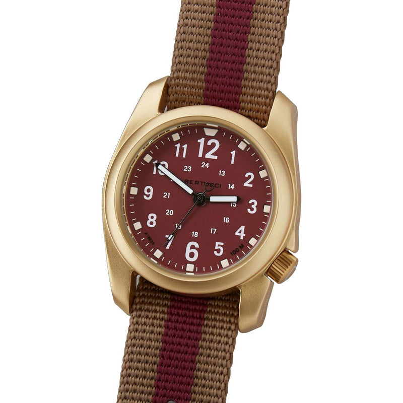 Bertucci A-2A Golden Field Watch - Gold Tone Case, Nylon Band