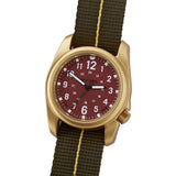 Bertucci A-2A Golden Field Watch - Gold Tone Case, Nylon Band