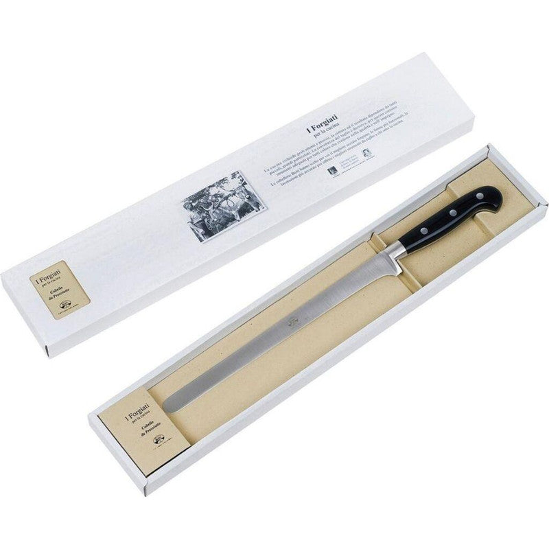 Coltellerie Berti Ham/Prosciutto Slicer | 10" full tang blade Black Lucite