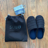SUBU - Light Summer Slippers - Black on Black