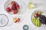 Yamazaki Tower Striped Steel Fruit Basket | Steel