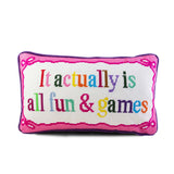 Furbish Fun And Games Needlepoint Pillow