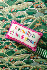 Furbish Fun And Games Needlepoint Pillow