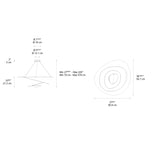 Artemide PIRCE SUSP LED 28W 30K DIM 2-WIRE WHITE EXT 19FT Light