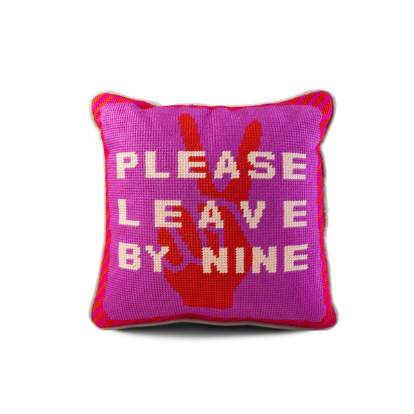 Furbish Leave by Nine Needlepoint Pillow