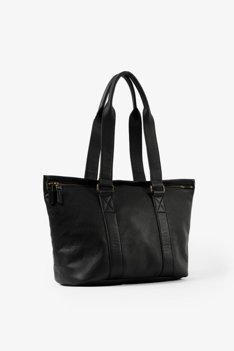 Moore & Giles Reclaimed Small Zip Tote | Heirloom Black