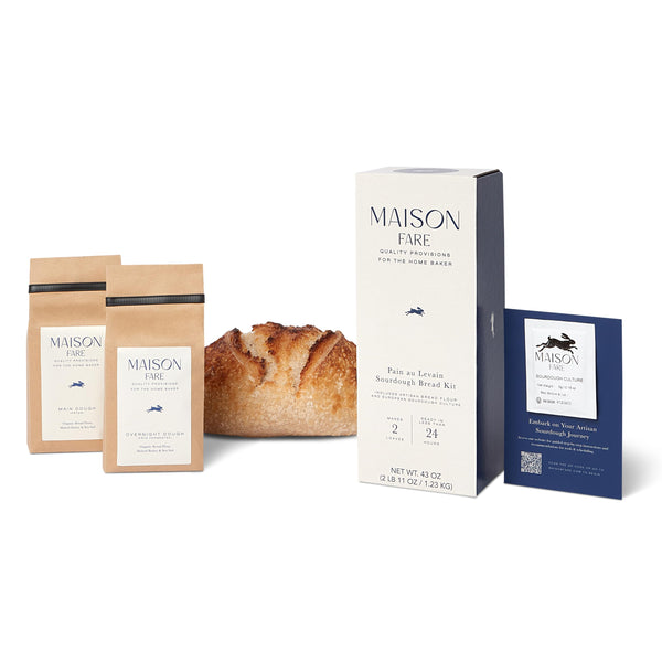 Sourdough Breadmaking Kit - Fast-Activating Starter, Artisan Flour Mix, Guided Experience - Classic French Flavor by Maison Fare