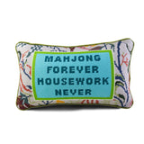 Furbish Mahjong Needlepoint Pillow