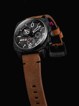 Hawker Hunter Retrograde Chronograph Charcoal Ember Brown