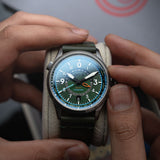 Flyboy Wingman Worldtimer GMT Automatic Jungle Green