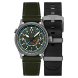 Flyboy Wingman Worldtimer GMT Automatic Jungle Green