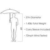 BLUNT Classic Umbrella | Full-Length Windproof Stick Umbrella