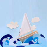 Maison Tirot Handcrafted Wooden Toy Boat - Le Bâchi