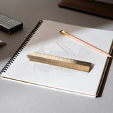 Makers Cabinet Stria Folding Brass Ruler