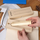 Makers Cabinet Stria Folding Brass Ruler