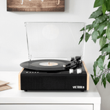 Victrola Eastwood Bluetooth Record Player Black, Brown by Victrola