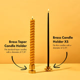 Brass Taper Candle Holder by 54Celsius