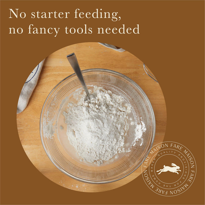 Sourdough Breadmaking Kit - Fast-Activating Starter, Artisan Flour Mix, Guided Experience - Classic French Flavor by Maison Fare