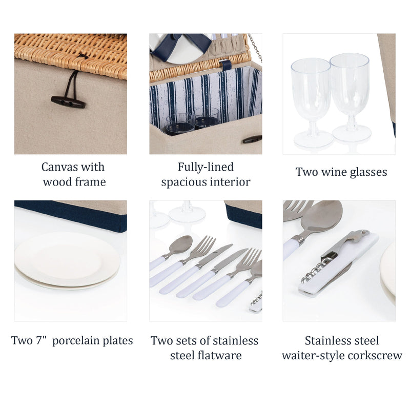 Boardwalk Picnic Basket for 2 by Picnic Time Family of Brands