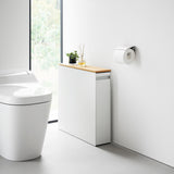 Pull-Out Bathroom Storage Cabinet - Steel + Wood