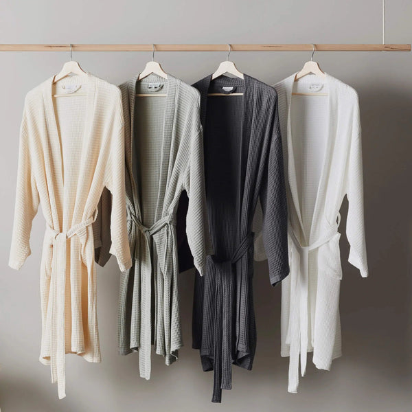 Sage | Waffle Bathrobe Made With 100% Organic Bamboo #Color_sage