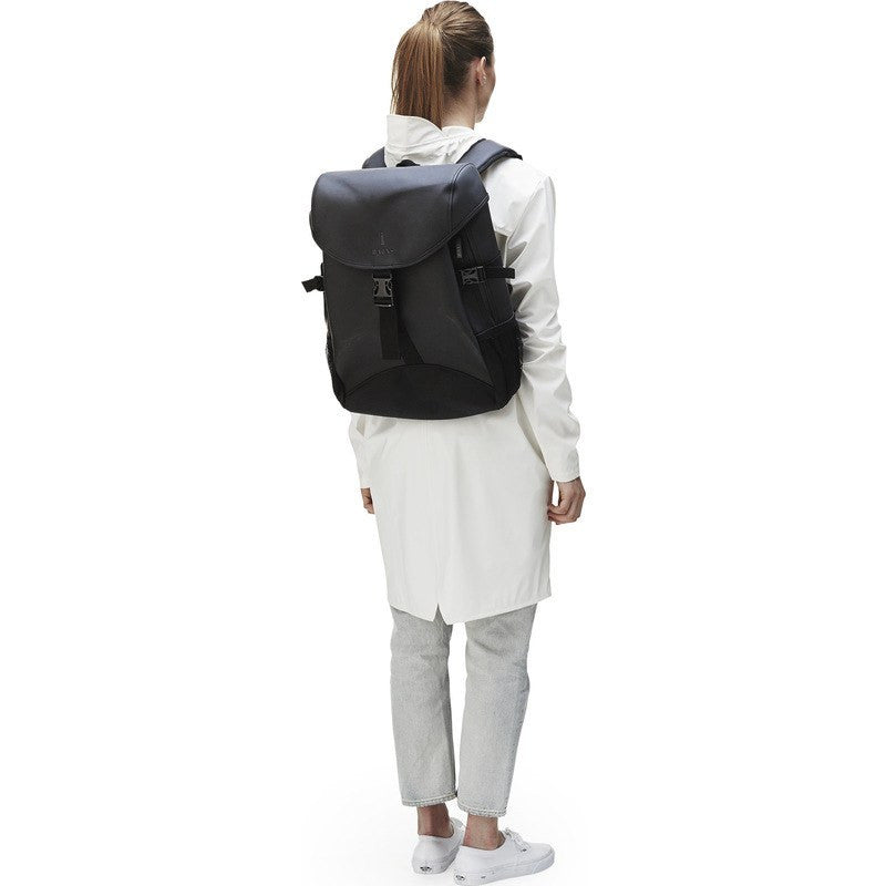 rains runner backpack black Rains Waterproof Runner Backpack