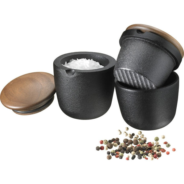 Skeppshult Swing Cast Iron Salt Bowl | Walnut Lid SK-0072V