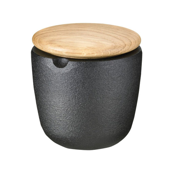 Skeppshult Swing Cast Iron Salt/Spice Bowl | Swedish Oak Lid- SK-0072E