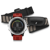 Garmin Fenix 3 Watch Performer Bundle with HRM-Run | Silver/Red
