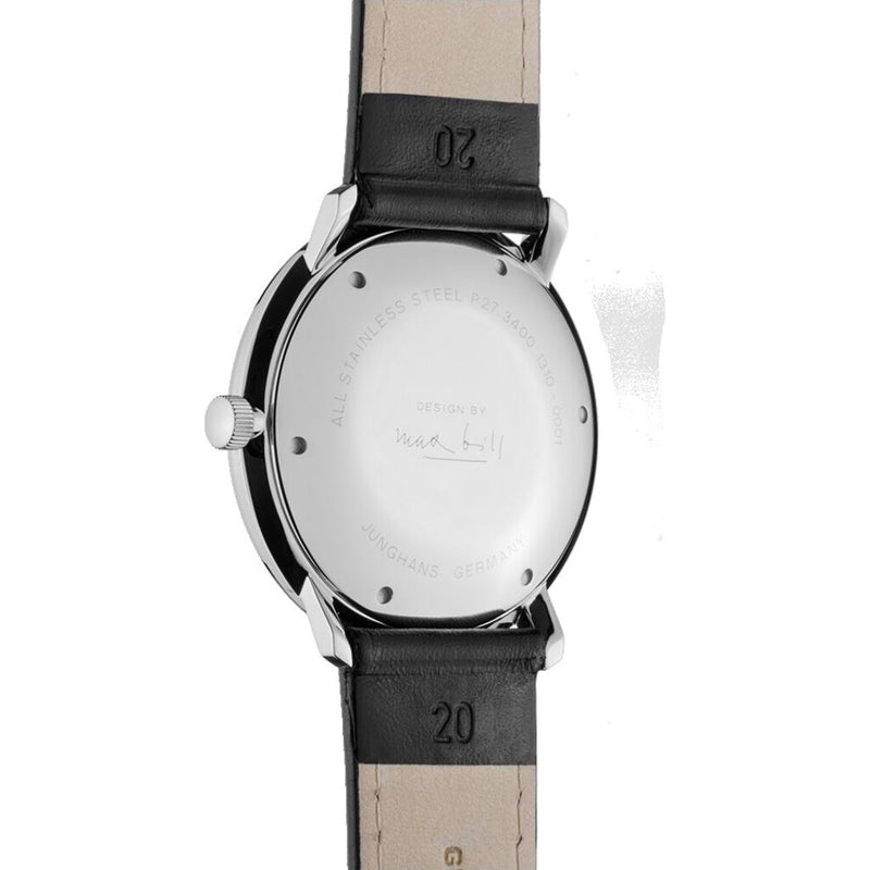 Junghans Max Bill Automatic Watch | Black Calfskin Strap 027/3400.04