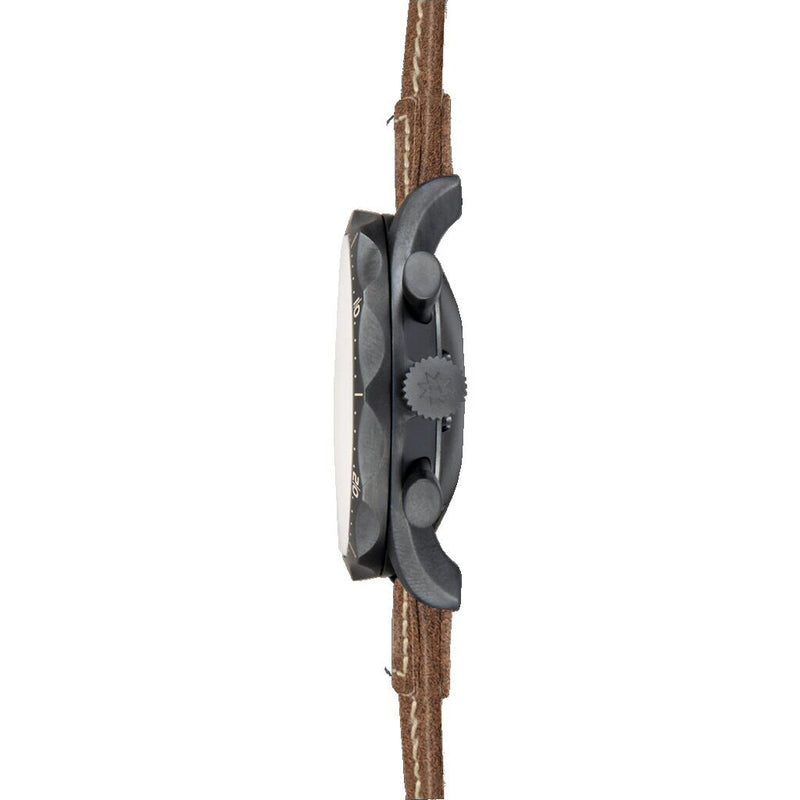 Junghans Meister Pilot Brown-Grey Watch | Brown Cowhide Leather Strap 027/3794.00