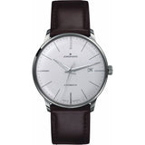 Junghans Meister Classic Matt Silver Watch | Dark Coffee Horse Leather Strap 027/4310.00