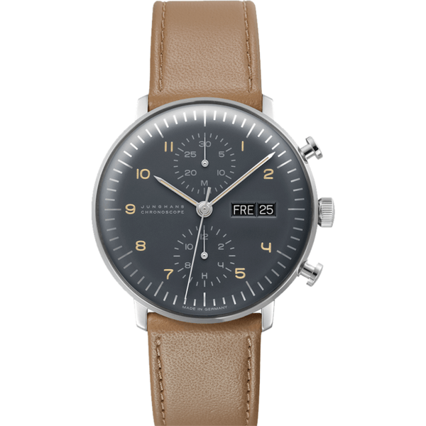 Junghans Max Bill Chronoscope Watch | Calfskin 027/4501.00