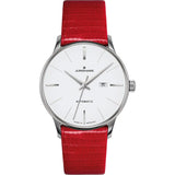 Junghans Meister Ladies Damen Automatic Watch | Red Lizard Leather Strap 27/4844.00