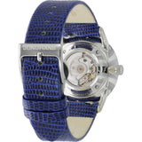 Junghans Meister Ladies Damen Automatic Watch | Blue Lizard Leather Strap 027/4846.00