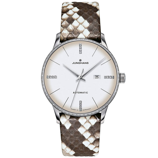Junghans Meister Ladies Damen Automatic Watch | Python & Lizard Leather Strap 027/4847.00