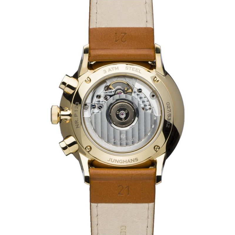 Junghans Meister Telemeter Matt Silver Watch | Brown Saddle Leather Strap 027/5382.00