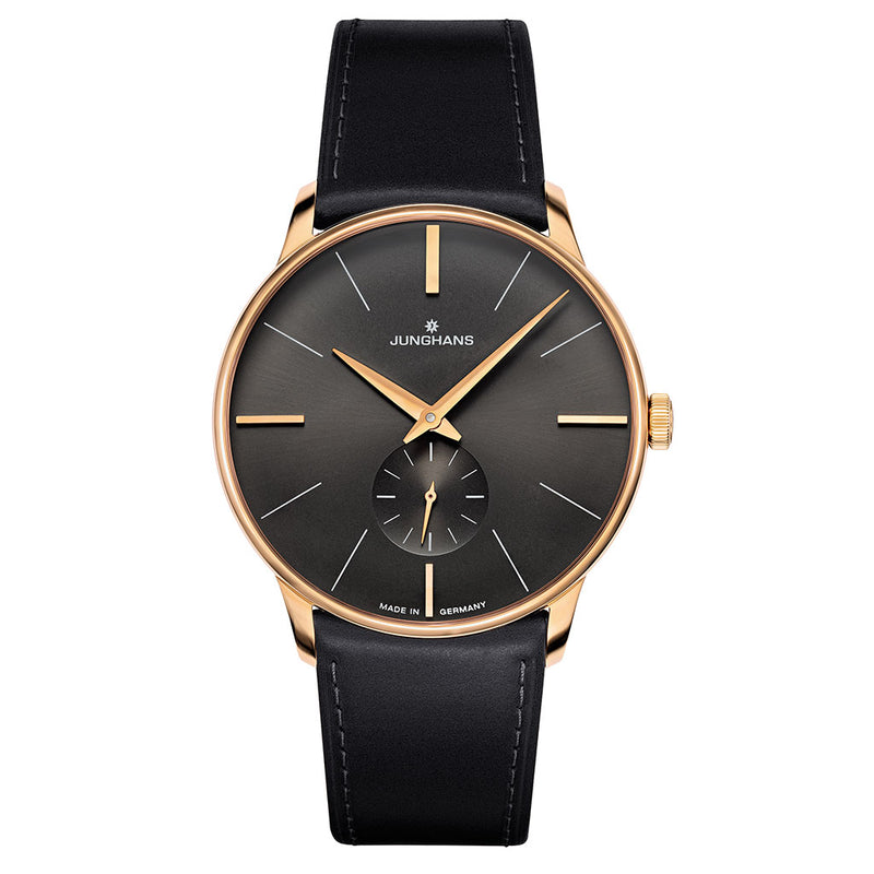 Junghans Meister PVD Hand-Winding Watch | Black Horse Leather Strap 027/5903.00