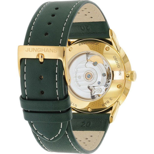 Junghans Meister Driver Automatic Watch | Dark Green Calf Leather Strap 027/7711.00