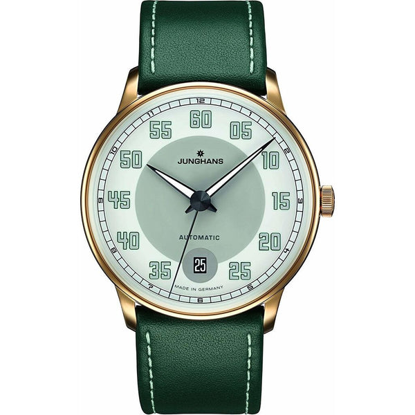 Junghans Meister Driver Automatic Watch | Dark Green Calf Leather Strap 027/7711.00