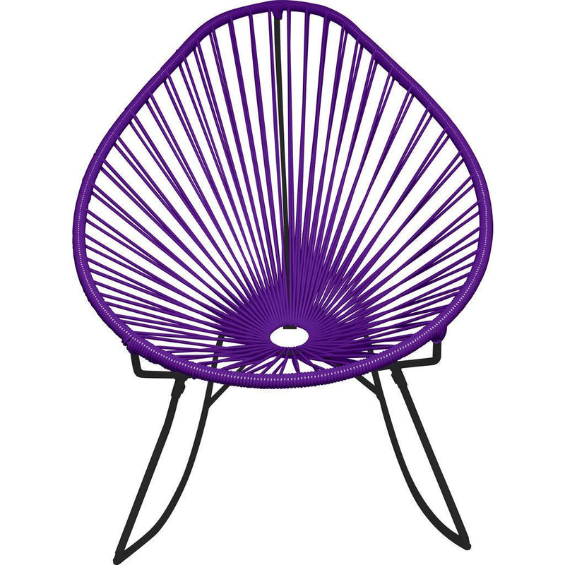 Innit Designs Acapulco Rocker Chair | Black/Purple
