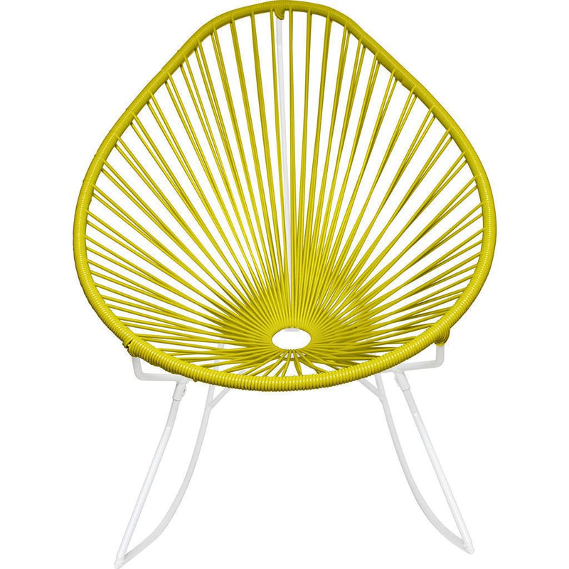 Innit Designs Acapulco Rocker Chair | White/Yellow