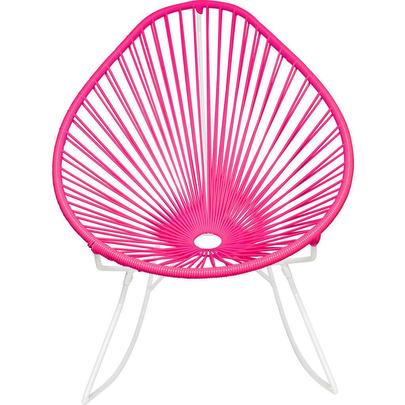 Innit Designs Acapulco Rocker Chair | White/Pink