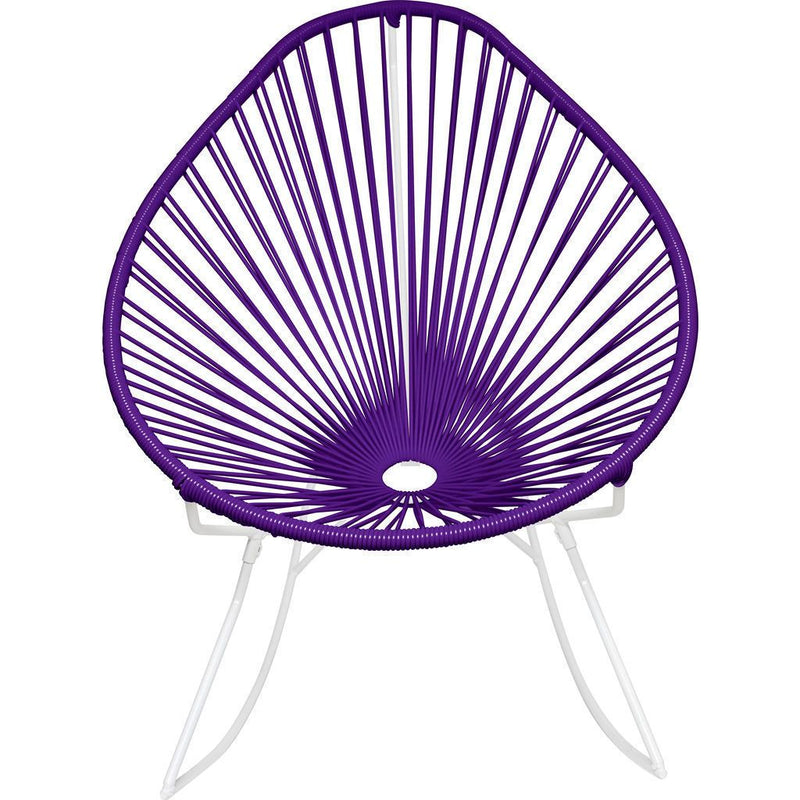 Innit Designs Acapulco Rocker Chair | White/Purple